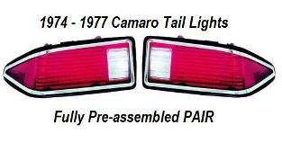   1974 - 1977 Camaro Tail Lights 